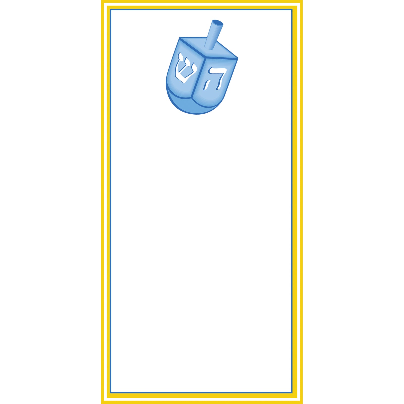 Stock Shoppe: 4.25x8.5 Dreidel Notepad