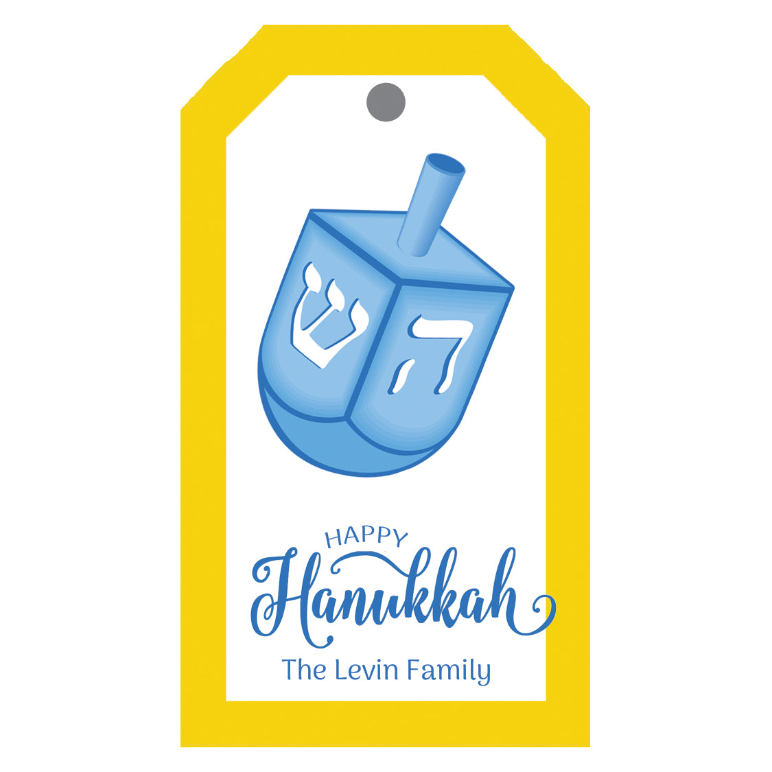 Dreidel Hanukkah Personalized Gift Tags