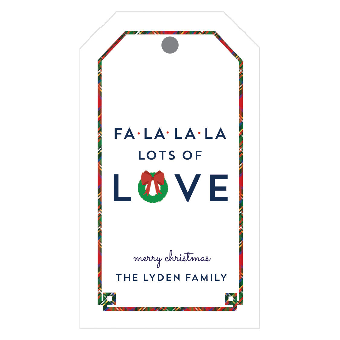 FA LA LA Christmas Personalized Gift Tags