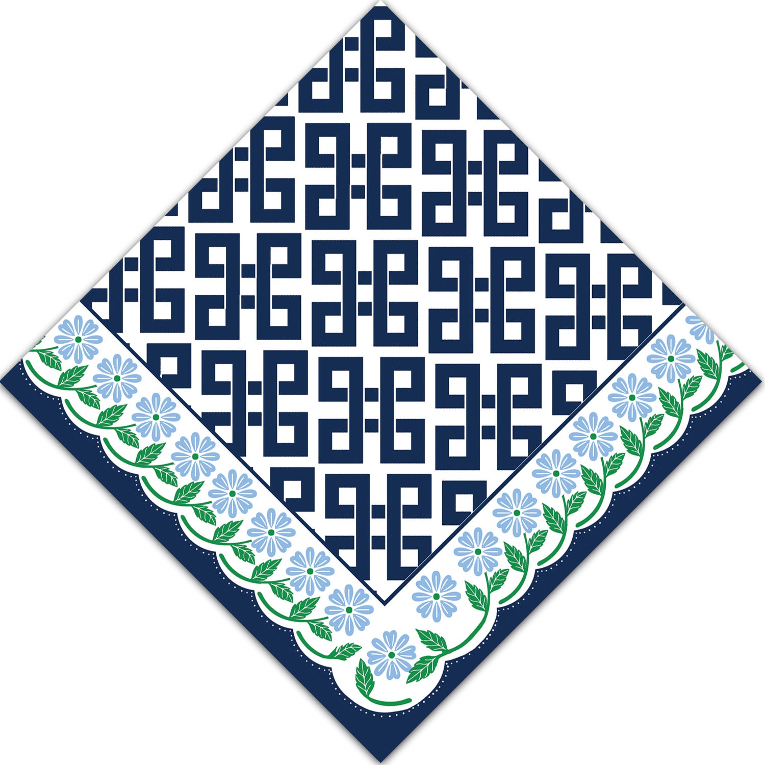 WH Paper Cocktail Napkins | Floral Border