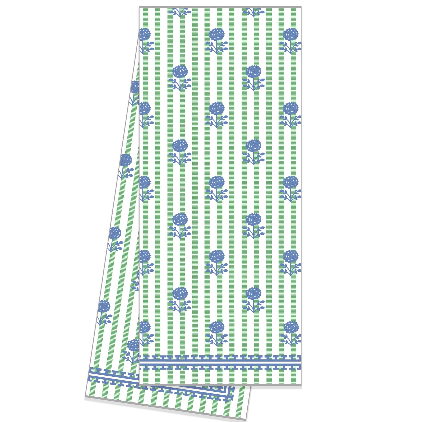 In Stock WH Hostess Cotton Tea Towel | Floral Stripe