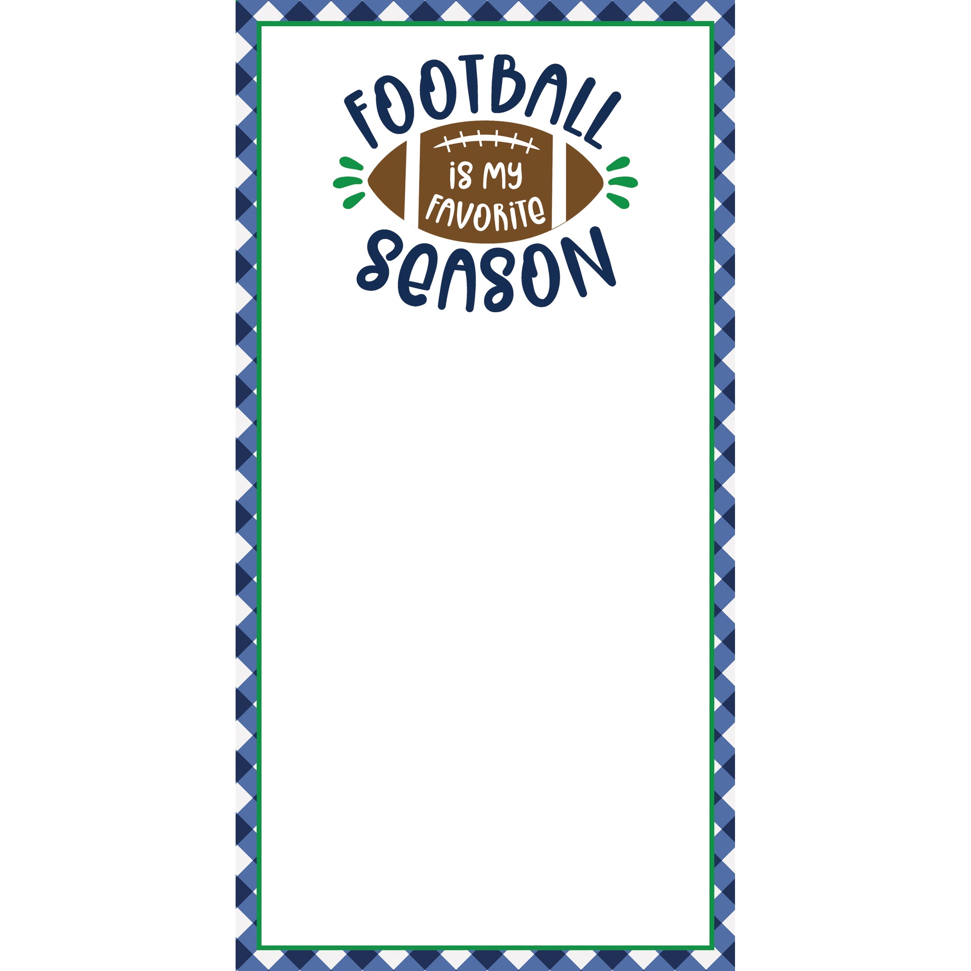 Stock Shoppe: 4.25x8.5 Football Season List Notepad