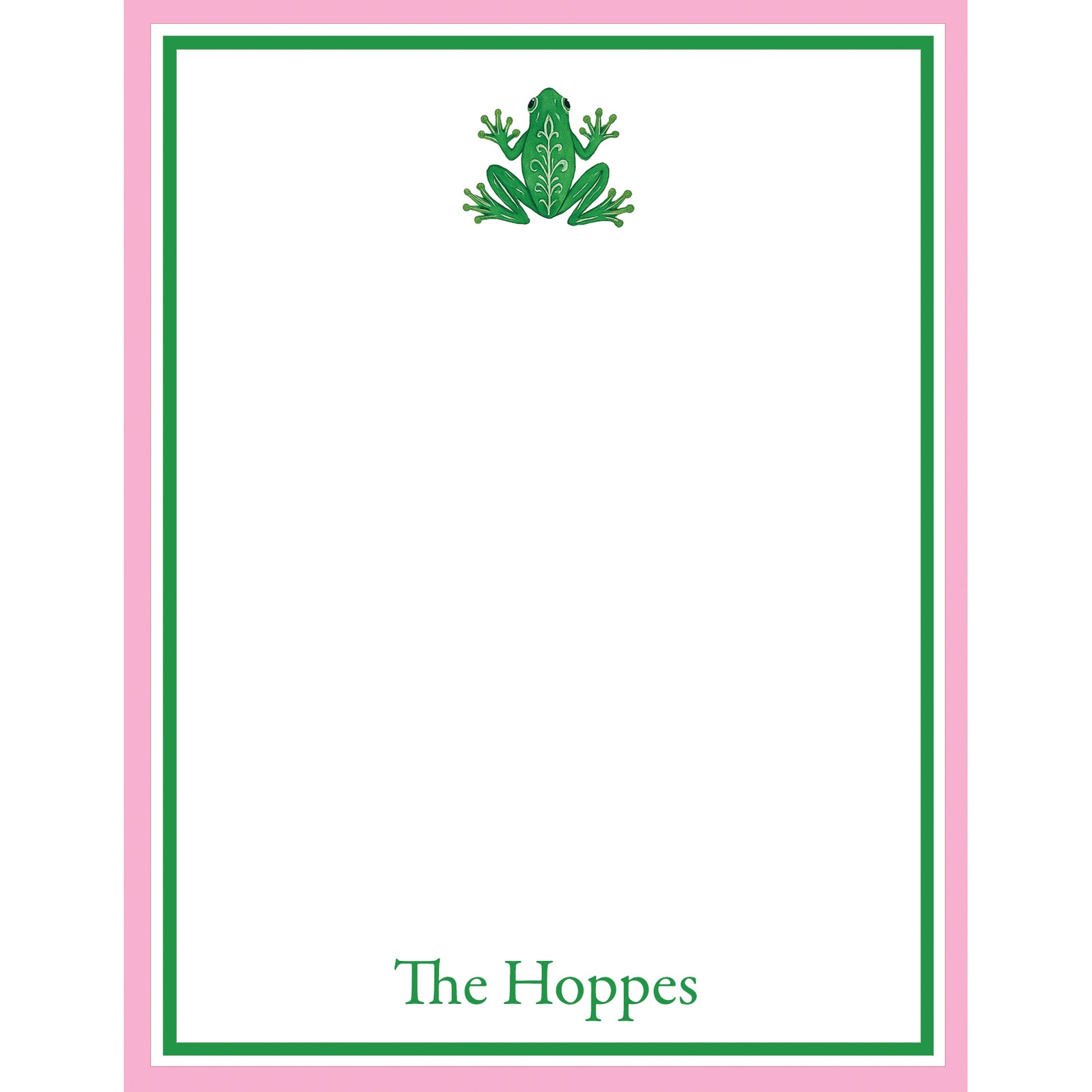 Preppy Frog Icon Personalized Notepad