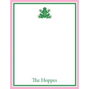 Preppy Frog Icon Personalized Notepad