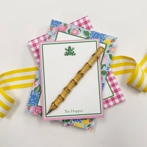 Preppy Frog Icon Personalized Notepad