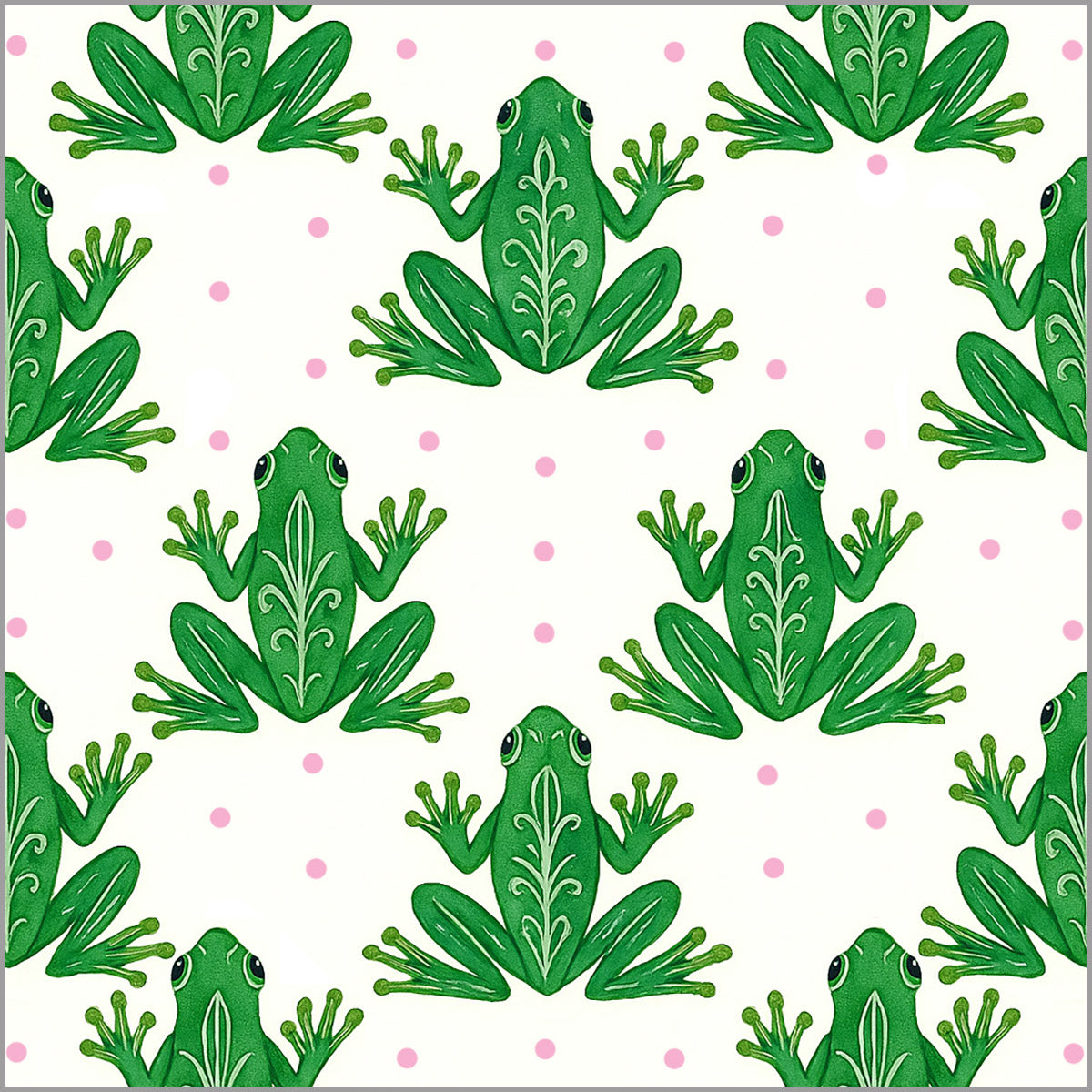 In Stock Continuous Roll Gift Wrap | Preppy Frogs
