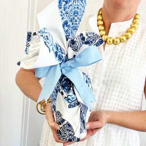 WH Hostess Cotton Tea Towel | Blue & White Ginger Jars