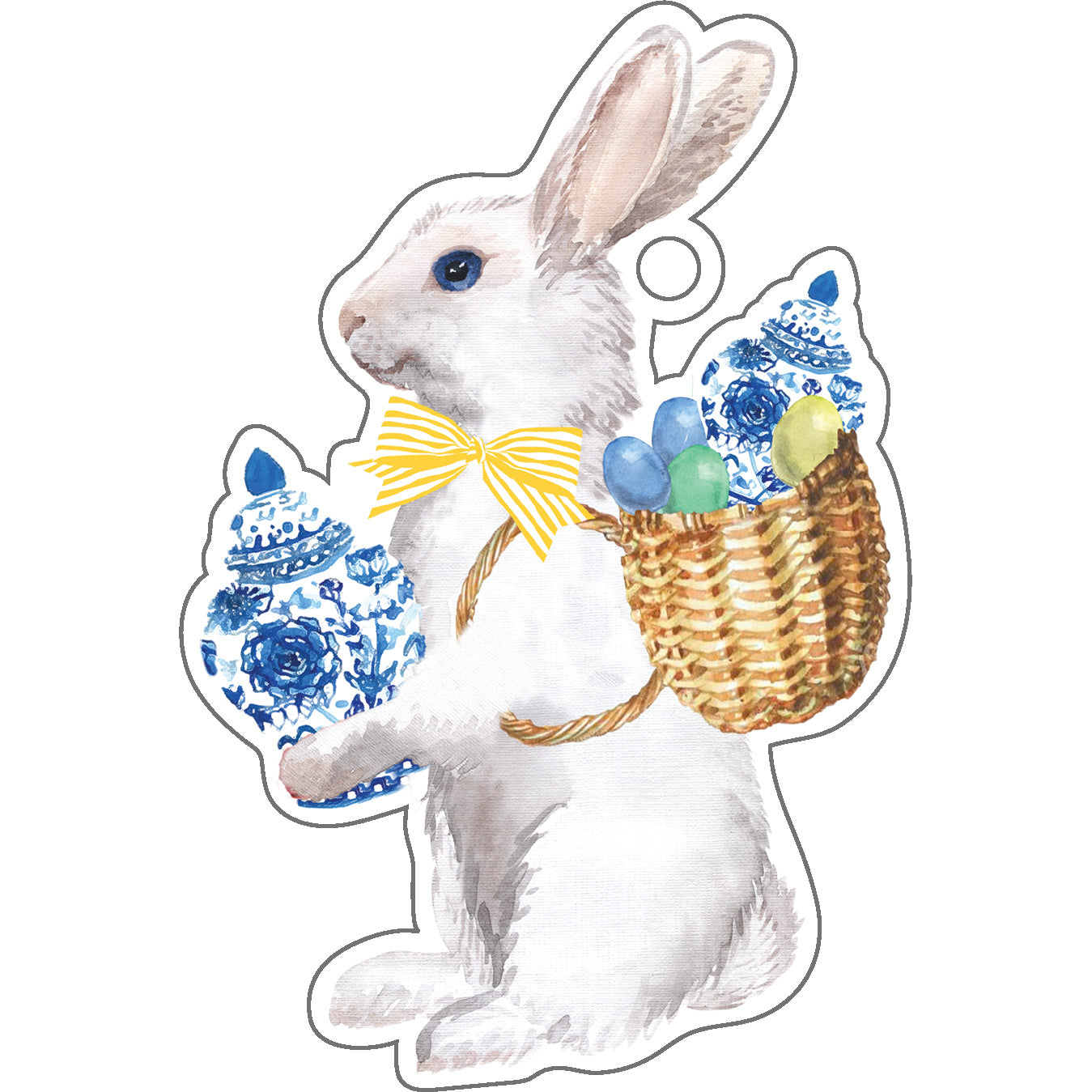 In Stock Ginger Jar Bunny Die-Cut Gift Tags
