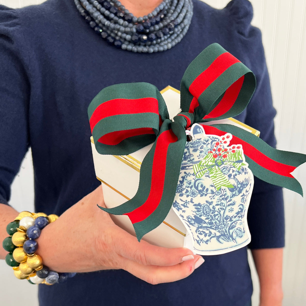 Ginger Jar with Berries Christmas Die-Cut Gift Tags