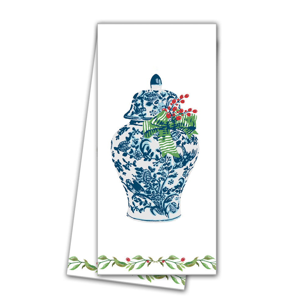 WH Hostess Cotton Tea Towel | Ginger Jar with Berries