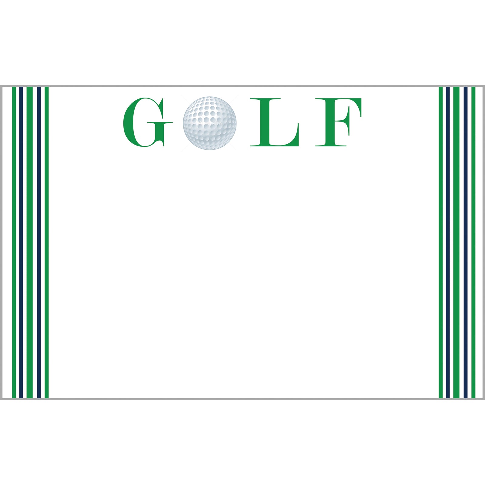 In Stock 8.5x5.5 Golf Stripe Slab Notepad