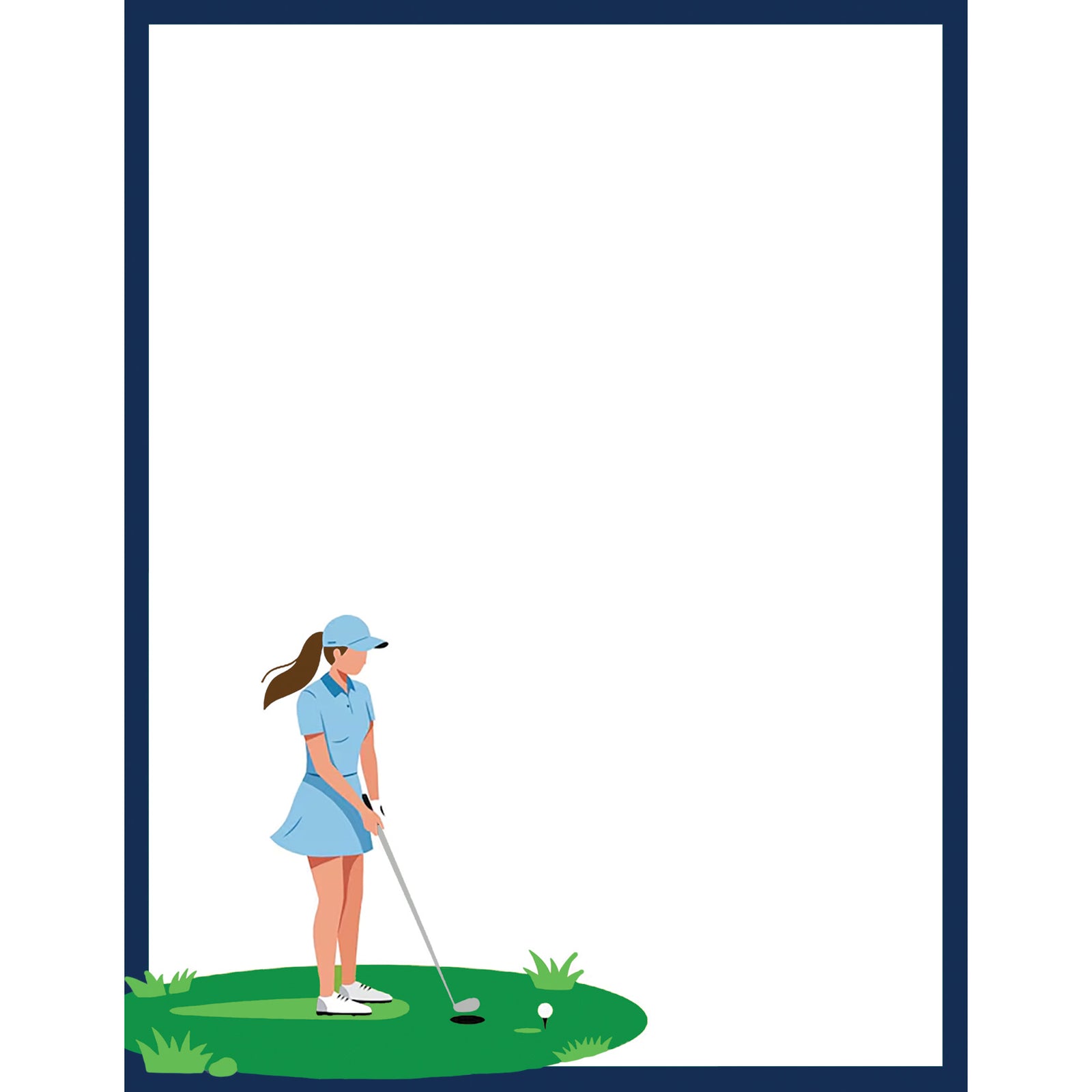 In Stock 4.25x5.5 Golf Girl Notepad