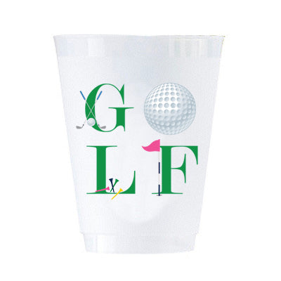 In Stock Golf Icons Shatterproof Cups | Set of 8