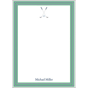 Golf Stripe Personalized Notepad