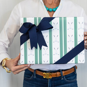 Continuous Roll Gift Wrap | Golf Stripe