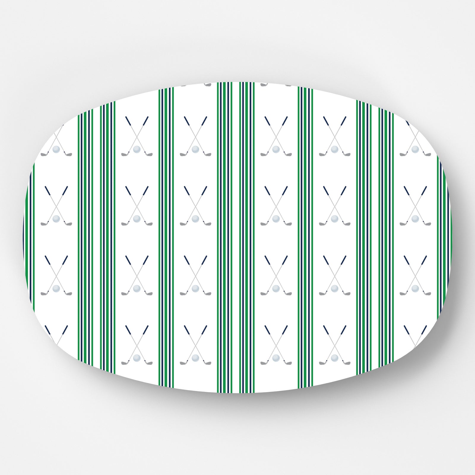 In Stock WH Serving Platter | Golf Stripe