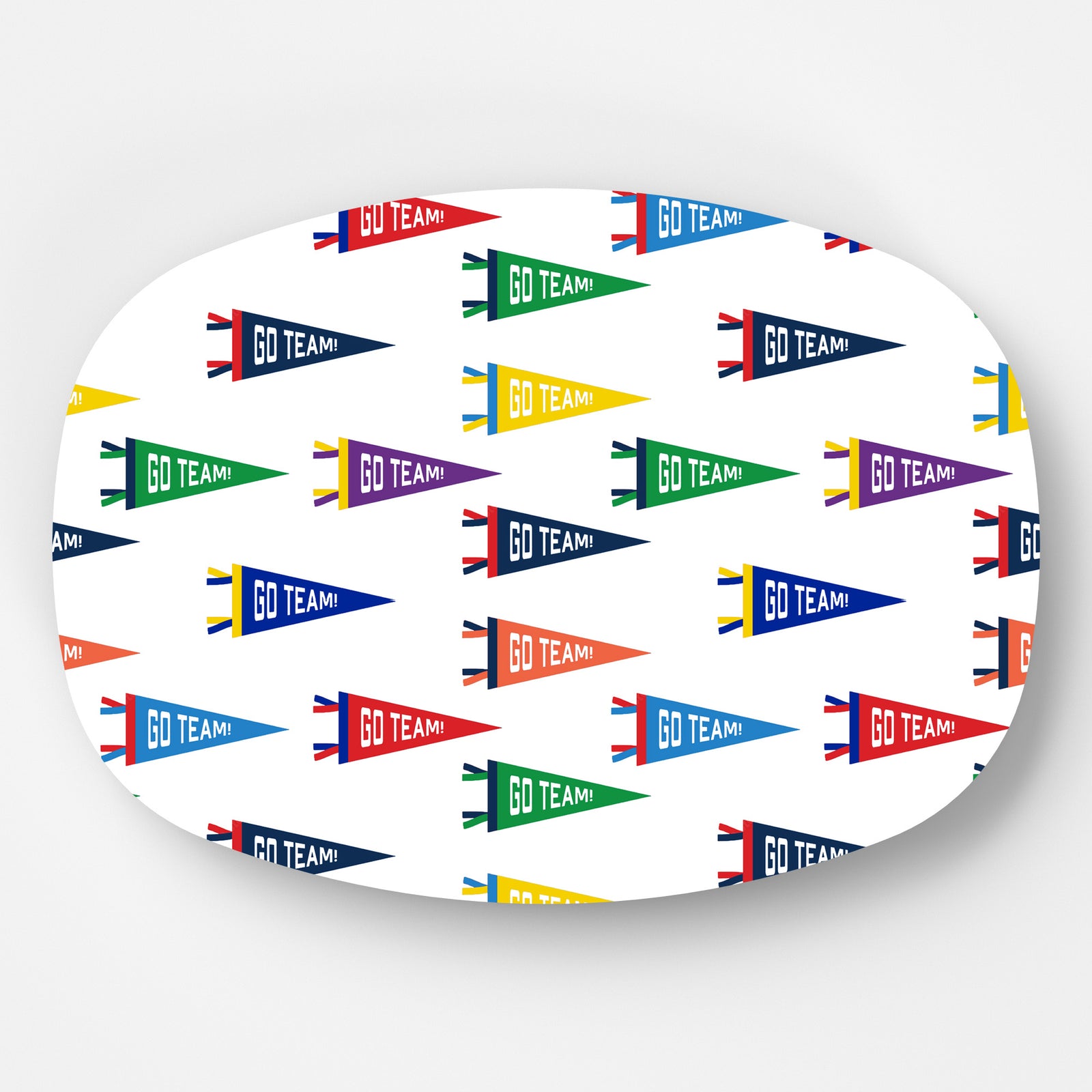 In Stock WH Serving Platter | Sports Pennants