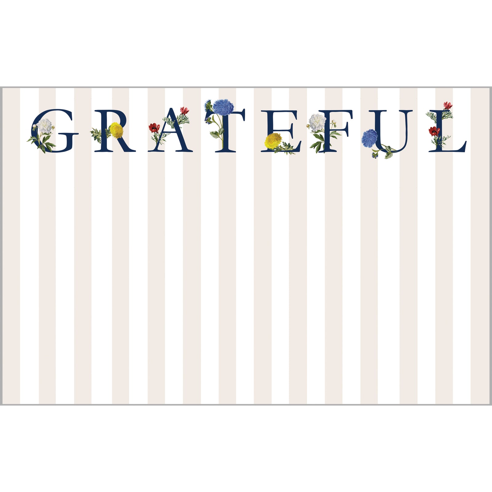 In Stock 8.5x5.5 "GRATEFUL" Stripe Slab Notepad