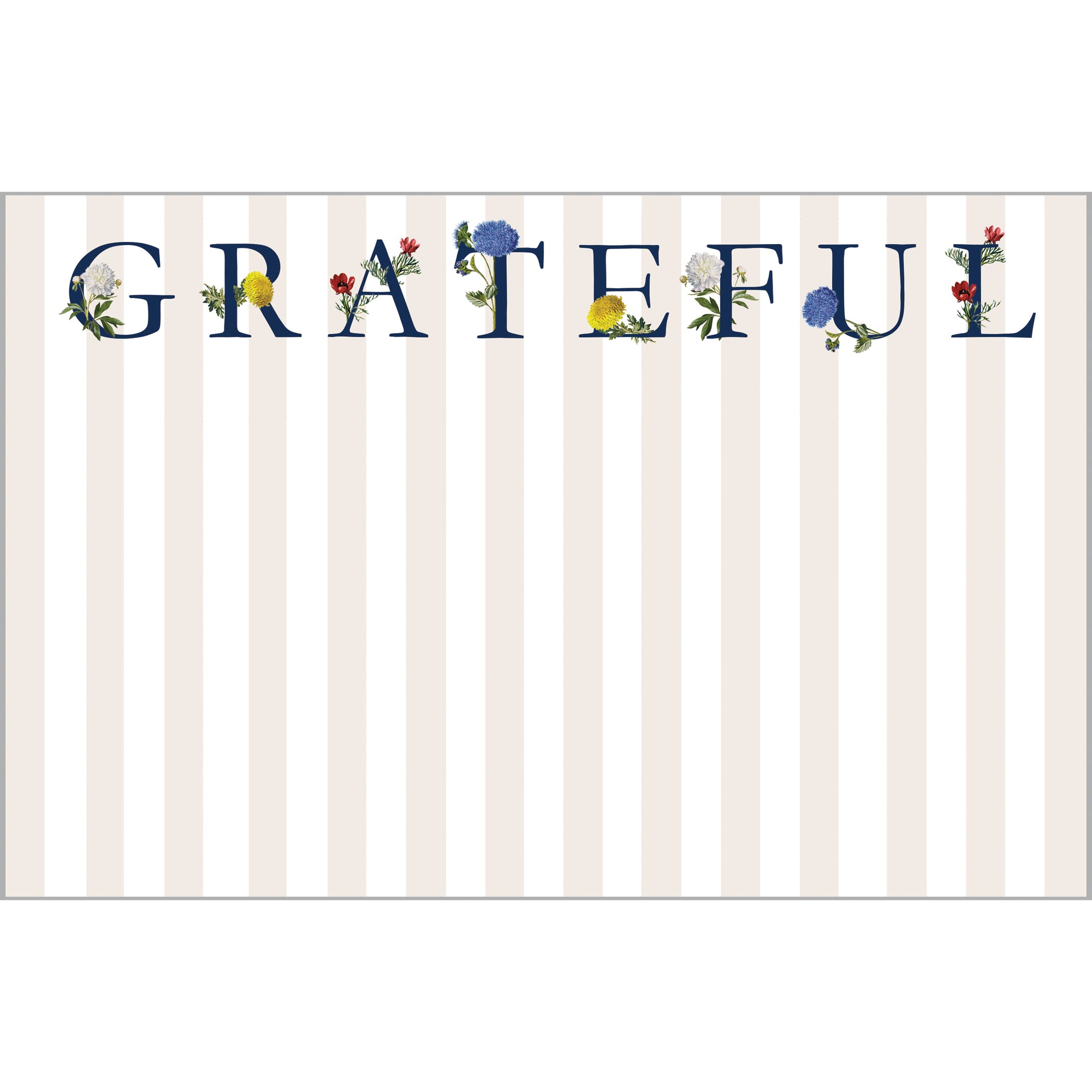 In Stock 8.5x5.5 "GRATEFUL" Stripe Slab Notepad