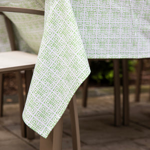Bamboo Fret Rectangle Tablecloth | Green