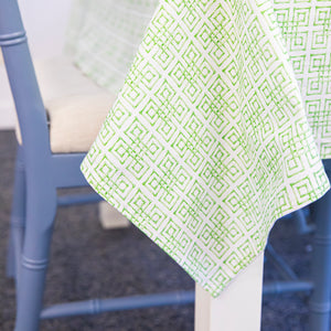 Bamboo Fret Rectangle Tablecloth | Green
