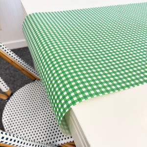 Paper Table Runner | Green Gingham Check