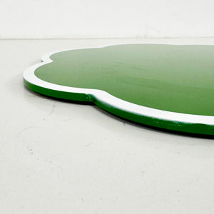 Scalloped Lacquer Placemats | Green | Set of 2