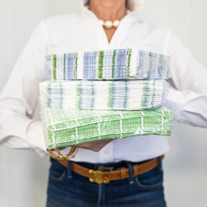 WH Paper Guest Towels | Blue + Green Paisley