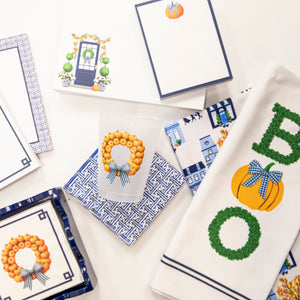WH Paper Cocktail Napkins | Pumpkin Wreath