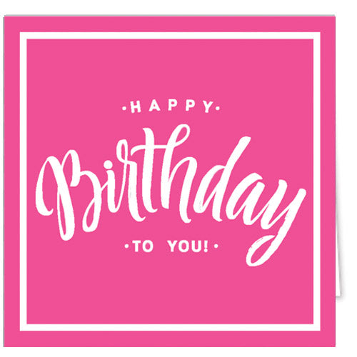 In Stock Gift Enclosure Cards + Envelopes | Hot Pink Happy Birthday