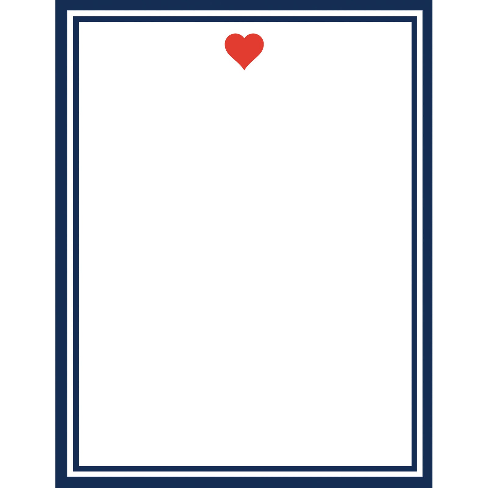 In Stock 4.25x5.5 Heart Notepad
