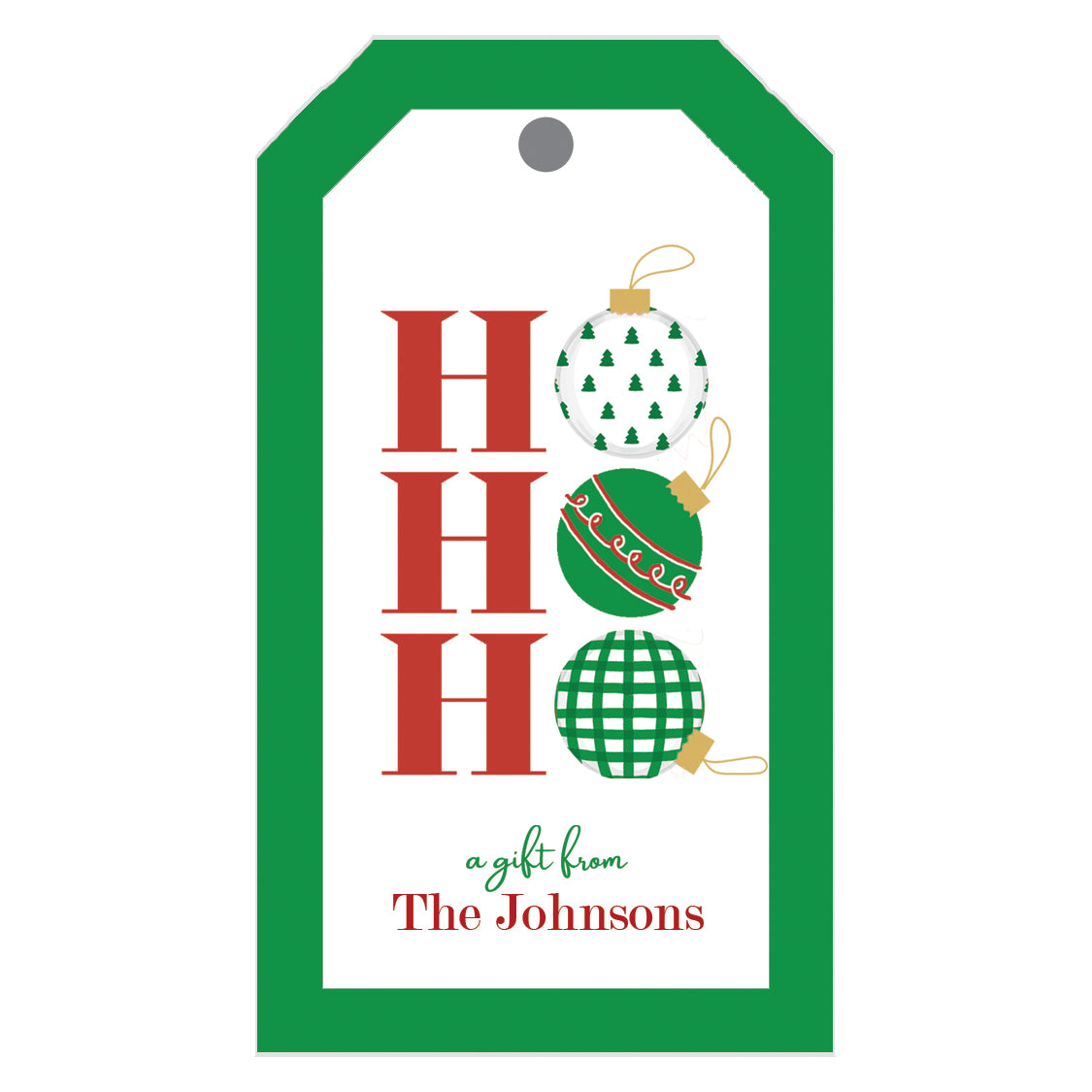 HO HO HO Christmas Personalized Gift Tags