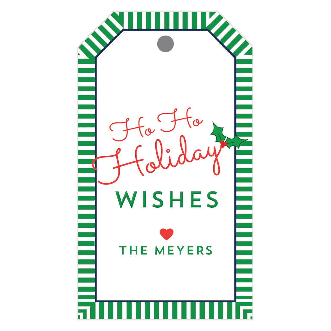 HO HO Holiday Christmas Personalized Gift Tags