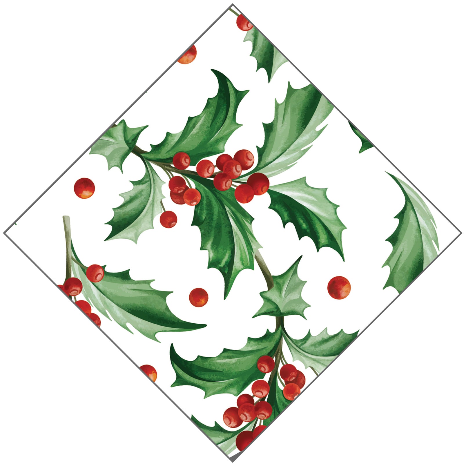In Stock WH Paper Cocktail Napkins | Christmas Holly