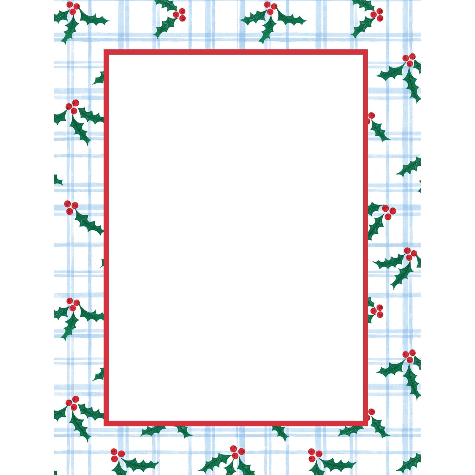 In Stock 4.25x5.5 Holly Windowpane Notepad