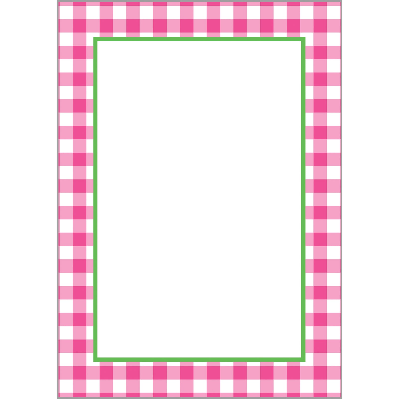 In Stock 5x7 Hot Pink Gingham Check Notepad