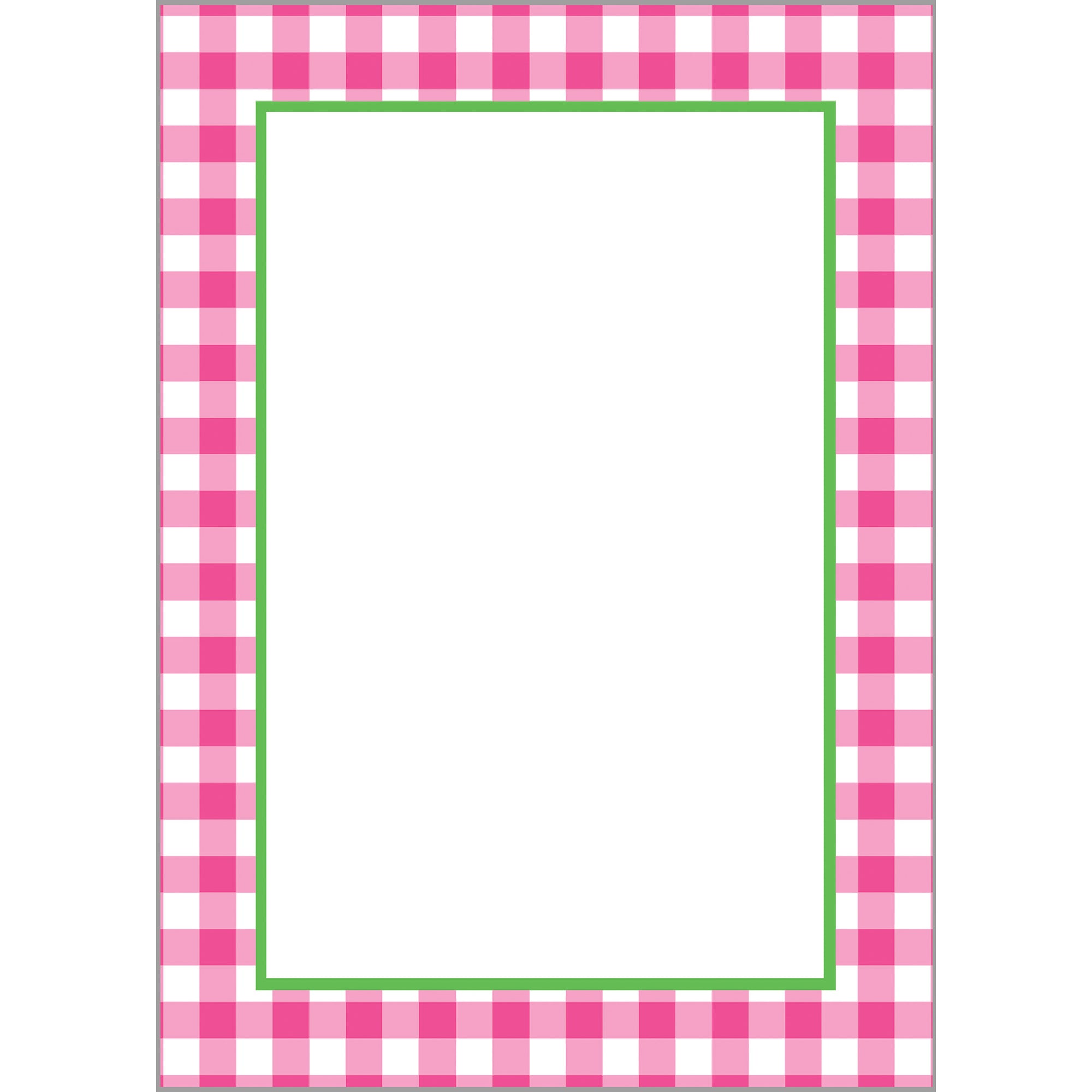 Stock Shoppe: 5x7 Hot Pink Gingham Notepad