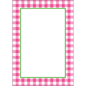Stock Shoppe: 5x7 Hot Pink Gingham Notepad