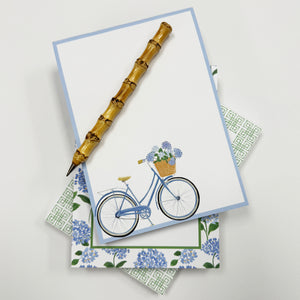 Stock Shoppe: 5x7 Hydrangeas Bicycle Notepad