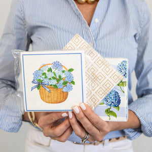 WH Paper Cocktail Napkins | Tan Basketweave
