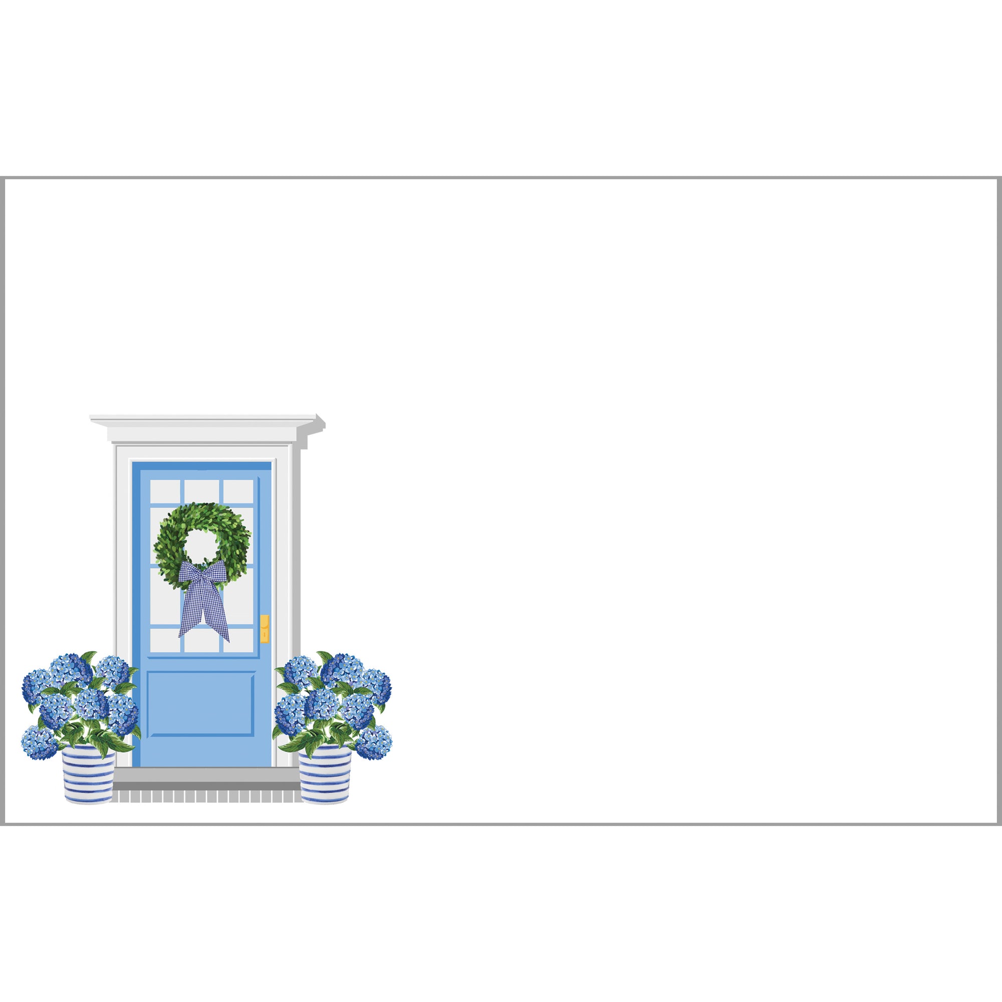 In Stock 8.5x5.5 Hydrangeas Front Door Slab Notepad