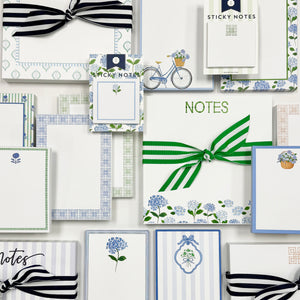Stock Shoppe: 8.5x8.5 SLAB Stock Notepad | Blue Hydrangeas "Notes"
