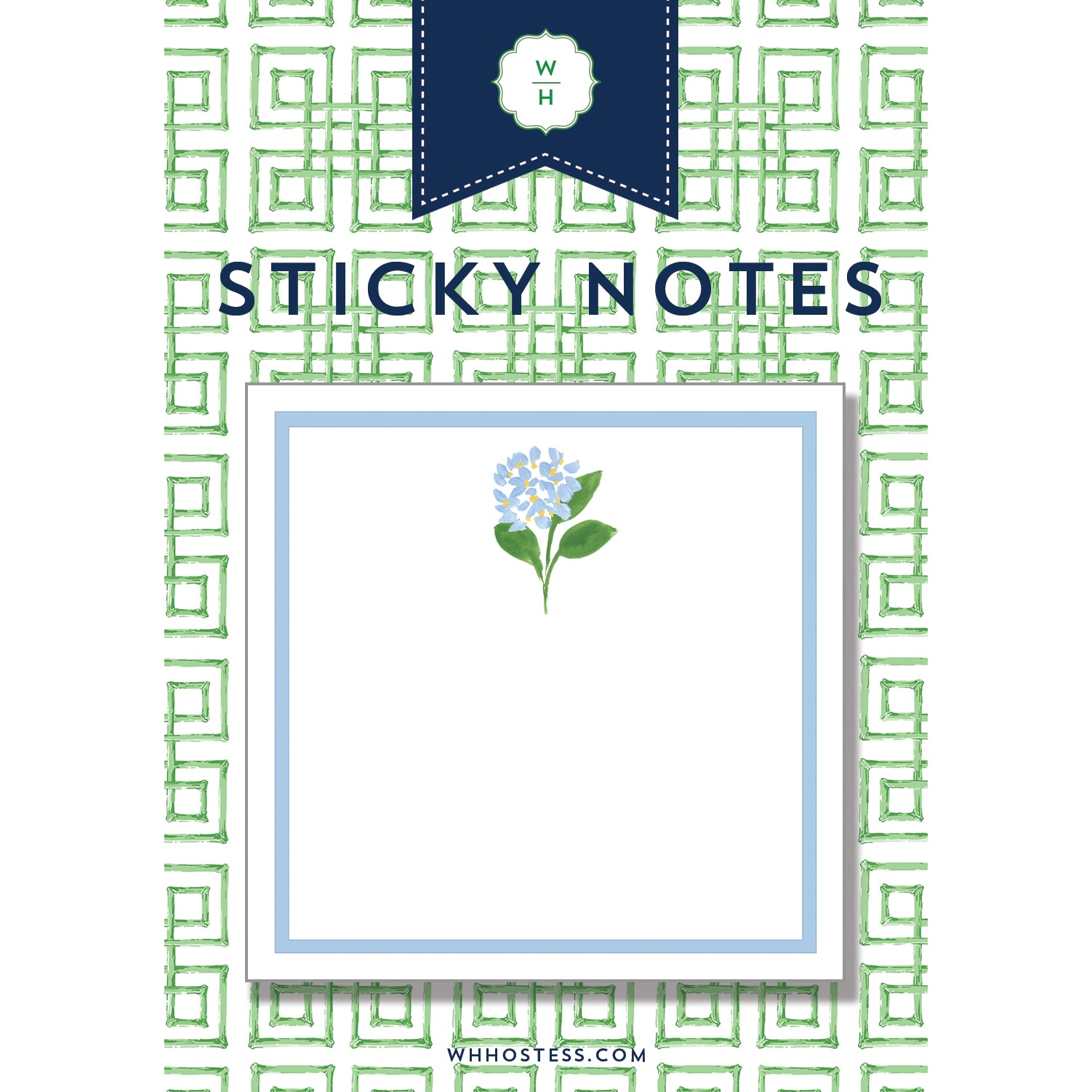 In Stock Hydrangea Bloom Single Sticky Note