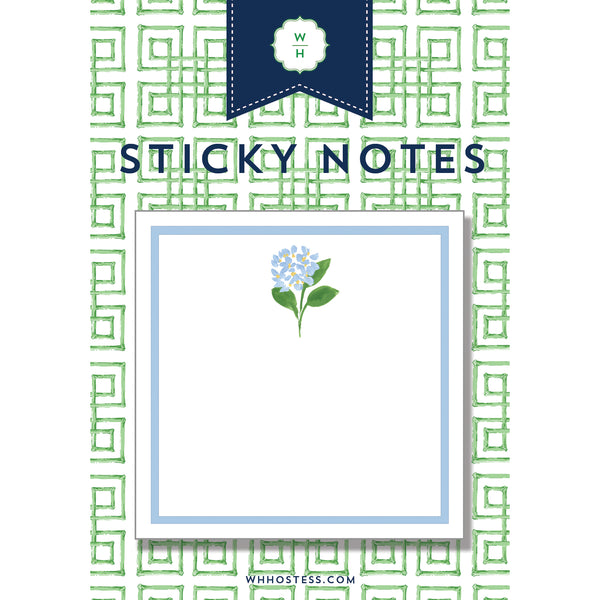 Hydrangea Bloom Single Sticky Note - WH Hostess Social Stationery