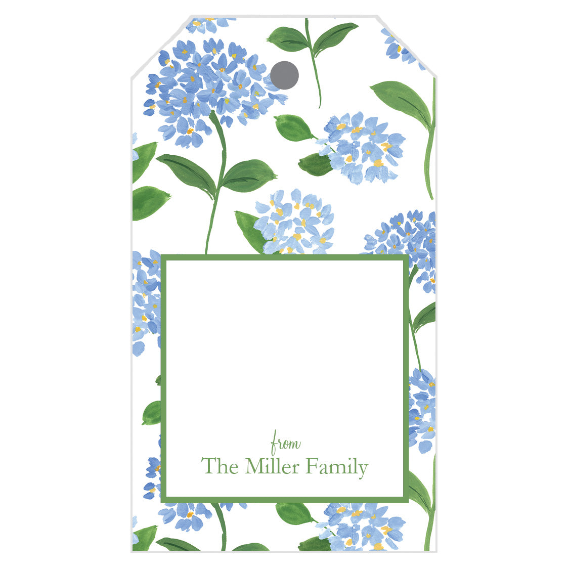 Blue Hydrangeas Personalized Gift Tags