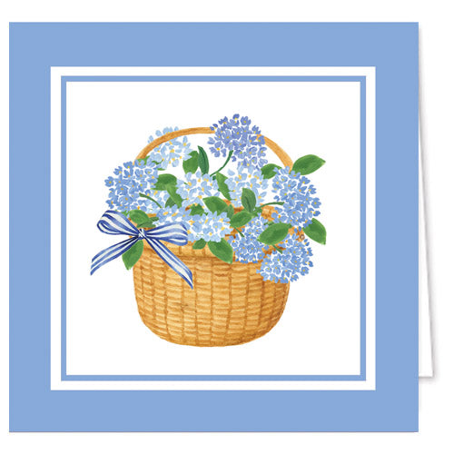 In Stock Gift Enclosure Cards + Envelopes | Blue Hydrangeas Basket