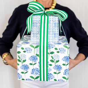 Continuous Roll Gift Wrap | Blue Hydrangeas