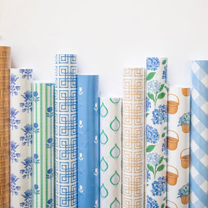 Continuous Roll Gift Wrap | Hydrangeas Basket