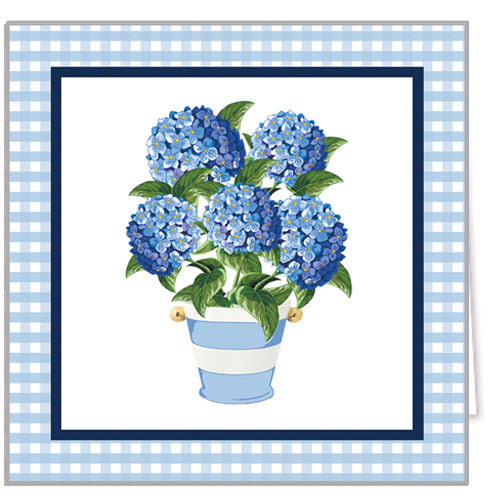 In Stock Gift Enclosure Cards + Envelopes | Hydrangeas Striped Pot