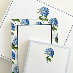 Stock Shoppe: 5x7 Hydrangeas Stripe Notepad